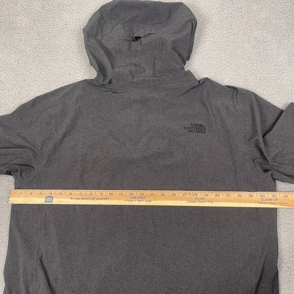 The North Face Rain Jacket Shell Mens XL Charcoal Gray Hyvent 2.5L Hood Pockets - Picture 7 of 8